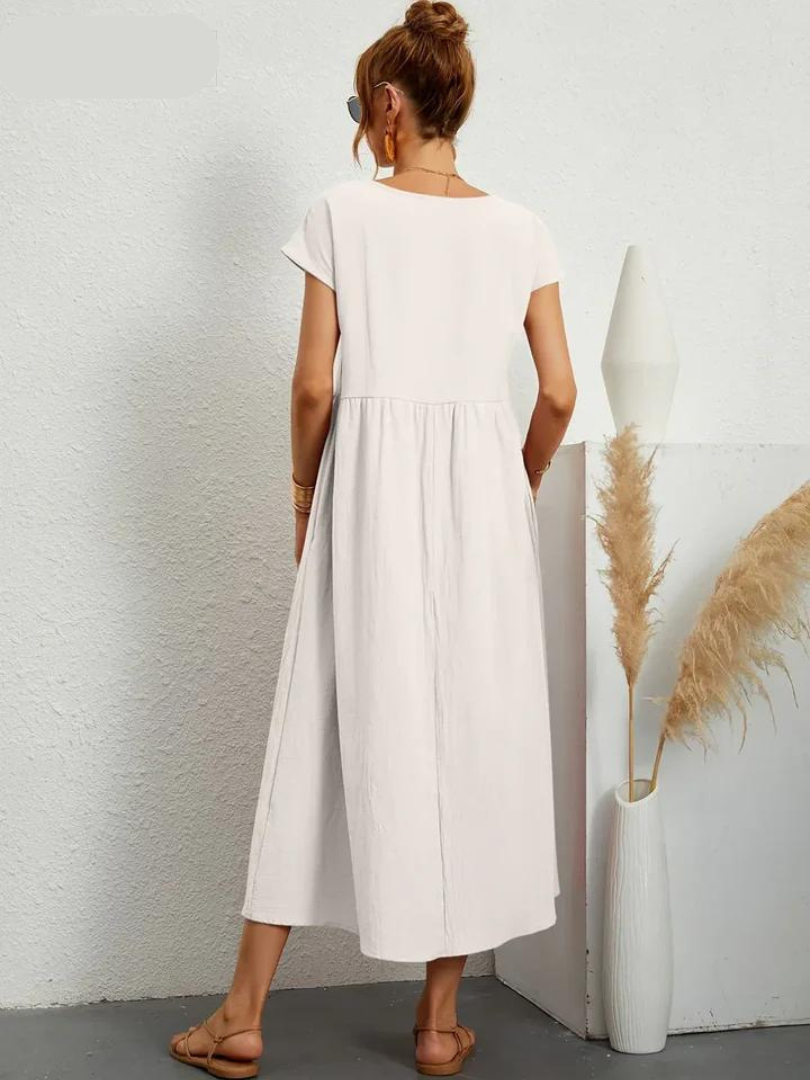 ZARA™ - ELEGANT COTTON AND LINEN DRESS