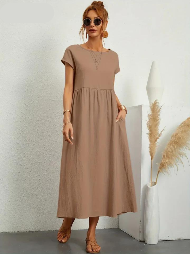 ZARA™ - ELEGANT COTTON AND LINEN DRESS