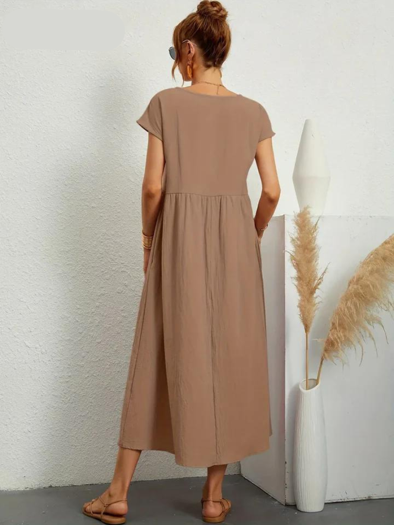 ZARA™ - ELEGANT COTTON AND LINEN DRESS