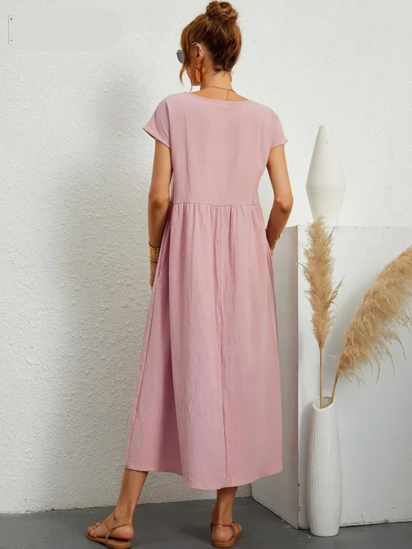 ZARA™ - ELEGANT COTTON AND LINEN DRESS