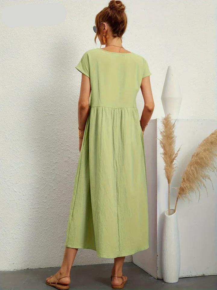 ZARA™ - ELEGANT COTTON AND LINEN DRESS