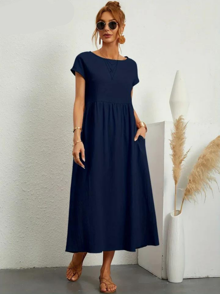 ZARA™ - ELEGANT COTTON AND LINEN DRESS