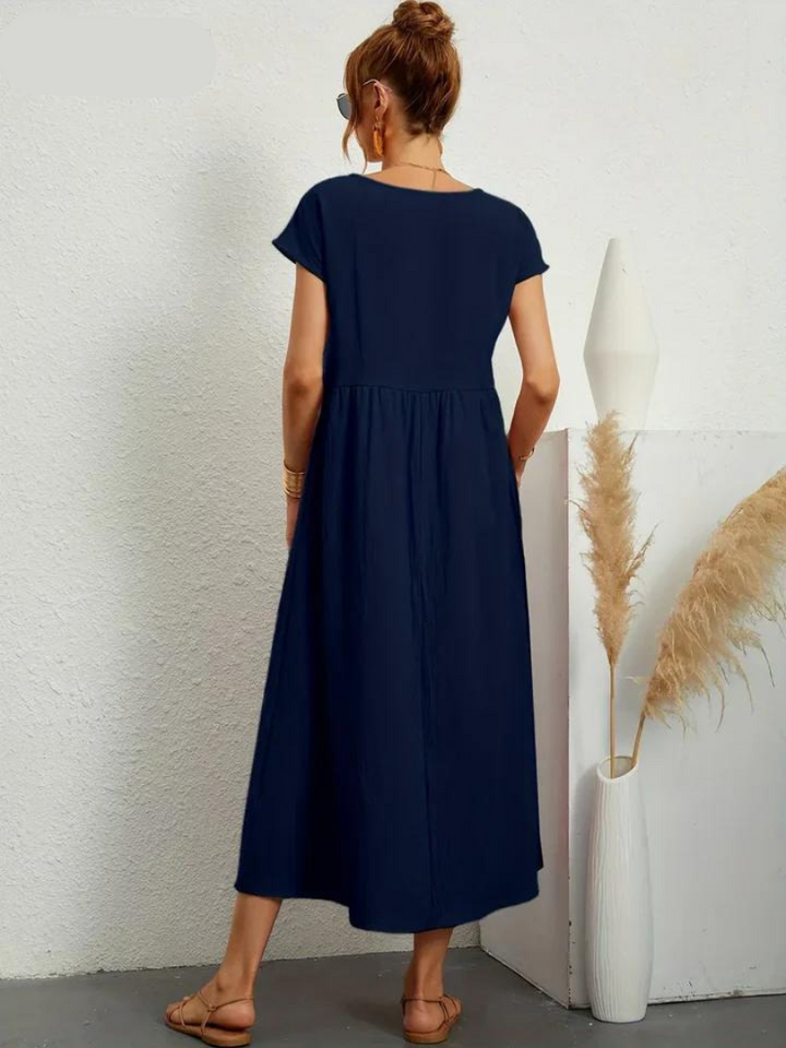 ZARA™ - ELEGANT COTTON AND LINEN DRESS